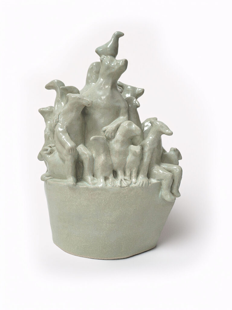 'Holding Together', glazed stoneware, 25 x 18 x 14 cms