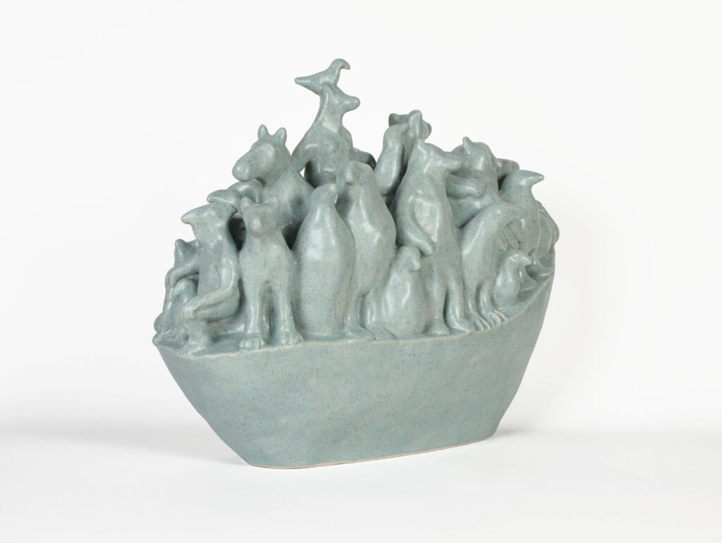 'Holding Steady', glazed stoneware, 26 x 36 x 14 cms