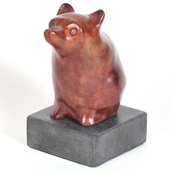 'Bear Votive' - bronze, edition of 9 - 13 x 10 x 8 cms