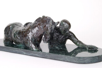 'Deep Waters' - bronze on marble, edition of 8 - 21 x 24 x 79 cms