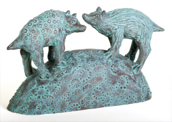 'Meeting Place' - bronze - 13 x 22 x 5.5cms