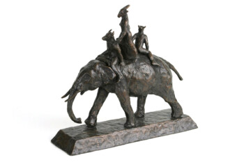 'Onwards' - bronze, edition of 10 - 24 x 26 x 8 cms
