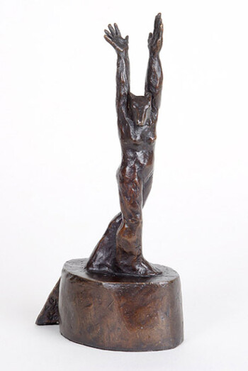 'Present and Open' - bronze, edition of 10 - 27 x 14 x 8 cms
