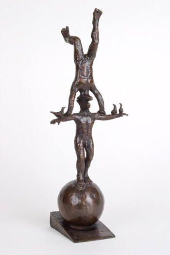 'Balancing Act' - bronze, edition of 10 - 42 x 12 x 16 cms