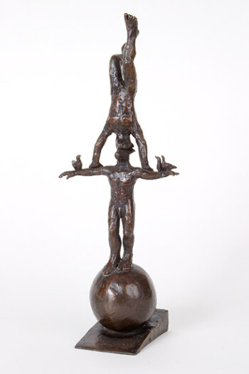 'Balancing Act' - bronze, edition of 10 - 42 x 12 x 16 cms