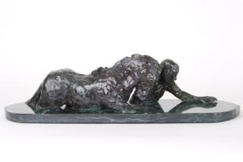 'Deep Waters' - bronze on marble, edition of 8 - 21 x 24 x 79 cms