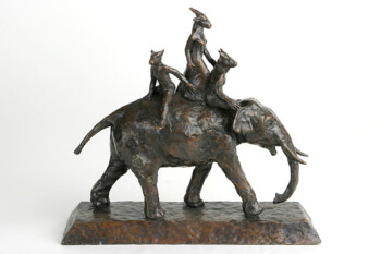 'Onwards' - bronze, edition of 10 - 24 x 26 x 8 cms