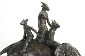 'Onwards' - bronze, edition of 10 - 24 x 26 x 8 cms