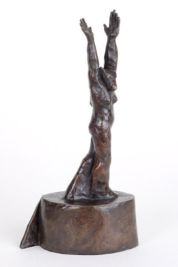 'Present and Open' - bronze, edition of 10 - 27 x 14 x 8 cms