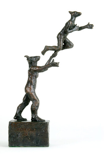 'Reaching' - bronze, edition of 10 - 27 x 17 x 6 cms